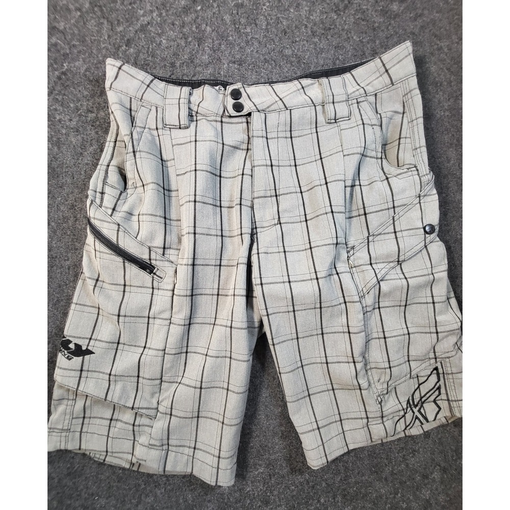 Fly Racing Shorts Premium Men's Size 34 Gray With Black Striping